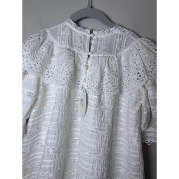 PETITE AMALIE Embroidered Dress Eyelet White Girls Sz 5 NWT $209 MSRP - Picture 12 of 14